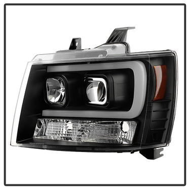 Chevy Suburban 1500/ 2500 2007-2013 Black OPTIC DRL LED Projector Headlights U.S. Part One